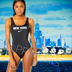 Nike City Series U-back One-piece Athletic Sporty Swimsuit - New York NWT